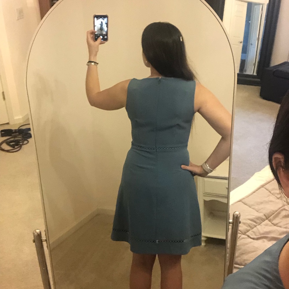 Loft blue v neck dress - Picture 13 of 16